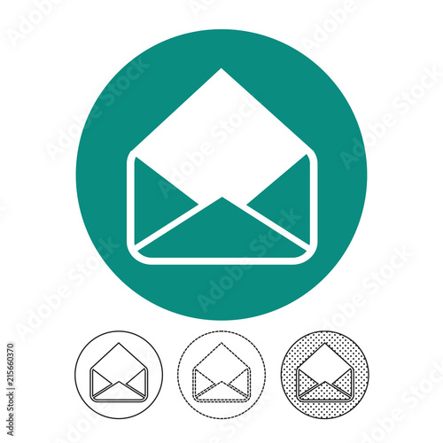 email and mail icon vector