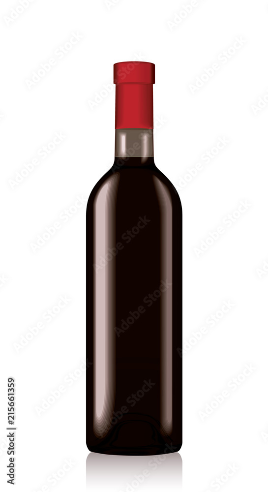 Vector Wine Bottle Mockup Template Isolated Drink Alcohol Beverage Liquid Vector Wine Bottle Mockup Template Isolated Drink Alcohol Beverage Liquid