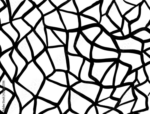Fototapeta Naklejka Na Ścianę i Meble -  White and black grunge pattern. Background. Brush. Vector.
