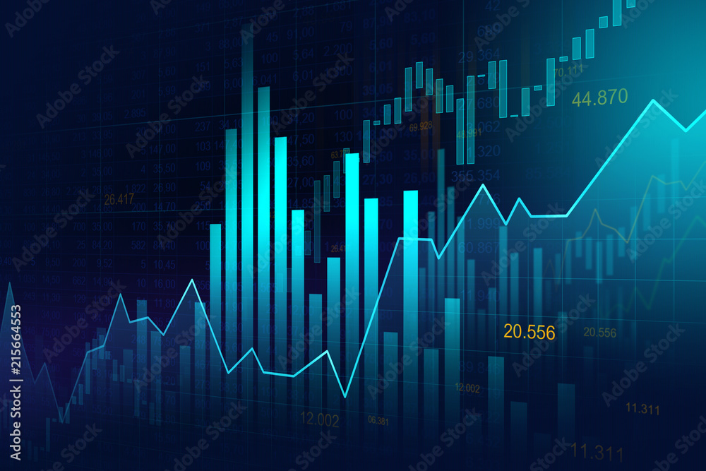 Stock market or forex trading graph in graphic concept Stock market or forex trading graph in graphic concept