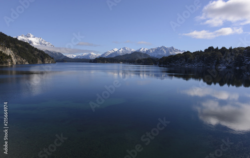 landscapes of the mountains and lakes of San Carlos de Bariloche, Patagonia, Argentina.