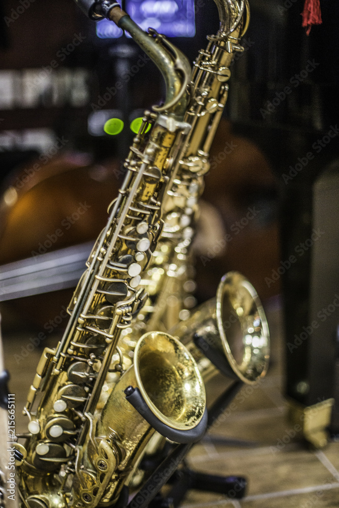 Obraz premium Sax Duo From the Side