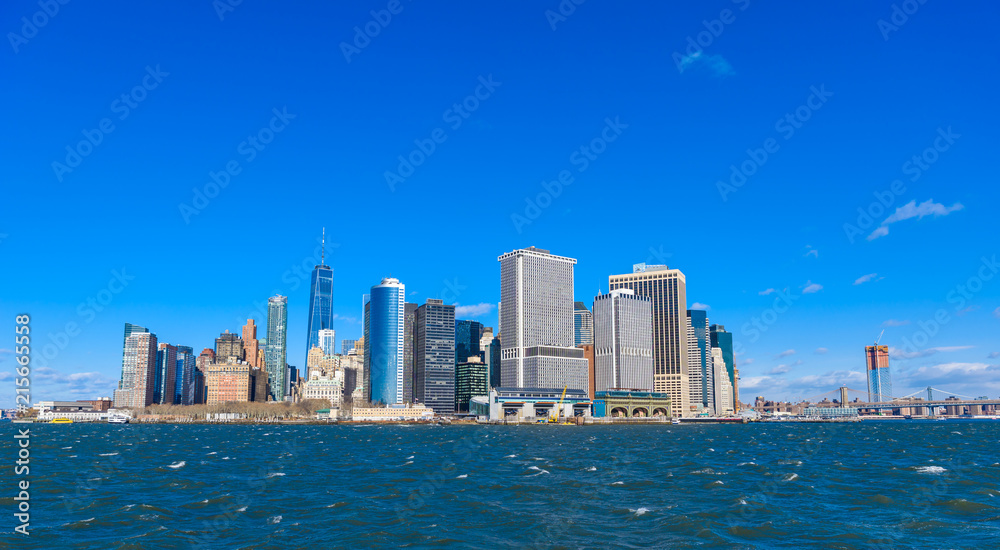 Panorama of New York City with Manhattan Skyline over Hudson River - USA Panorama of New York City with Manhattan Skyline over Hudson River - USA