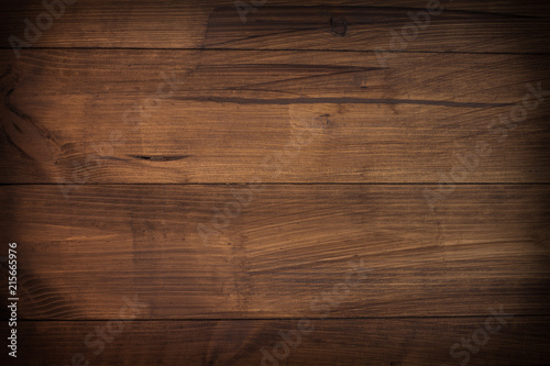 Fototapeta Naklejka Na Ścianę i Meble -  Dark brown wooden texture.