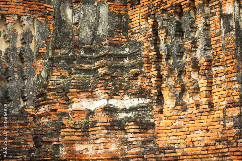 Obraz premium Brown old brick wall texture background
