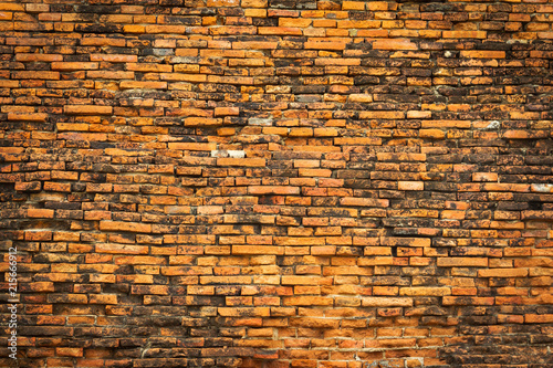 Brown old brick wall texture background
