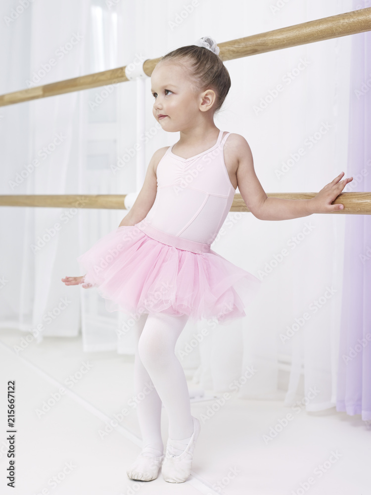 Portrait of a small girl in a dance class Portrait of a small girl in a dance class