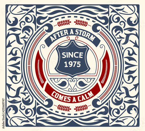 Label design vector antique frame vintage border western retro vector