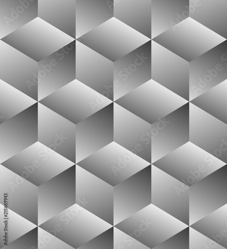 Vector seamless pattern, orthogonal cubes