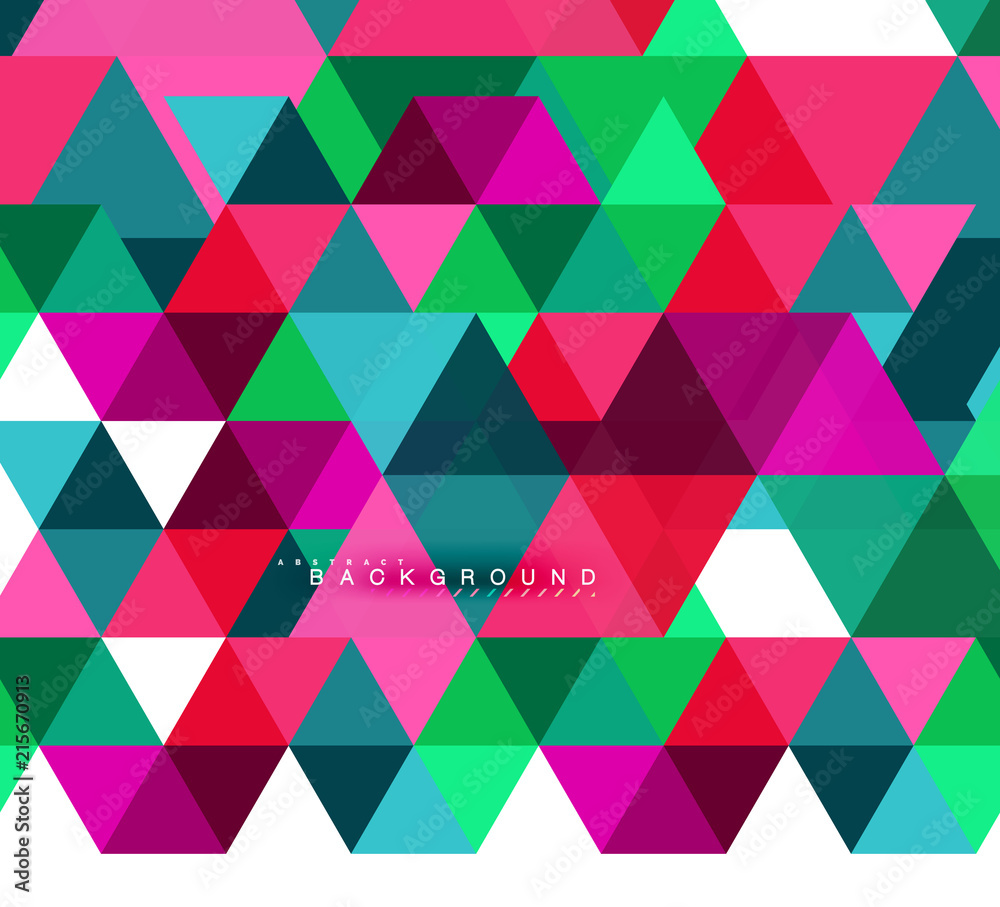 Multicolored triangles abstract background, mosaic tiles concept Multicolored triangles abstract background, mosaic tiles concept