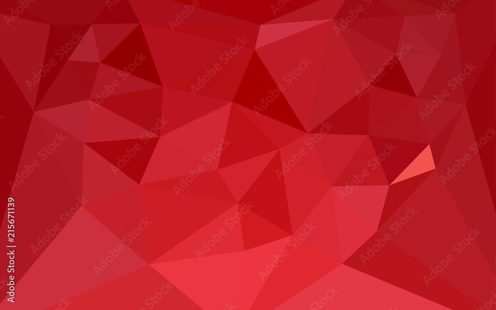 Light Red vector abstract mosaic pattern with a heart in a centre.