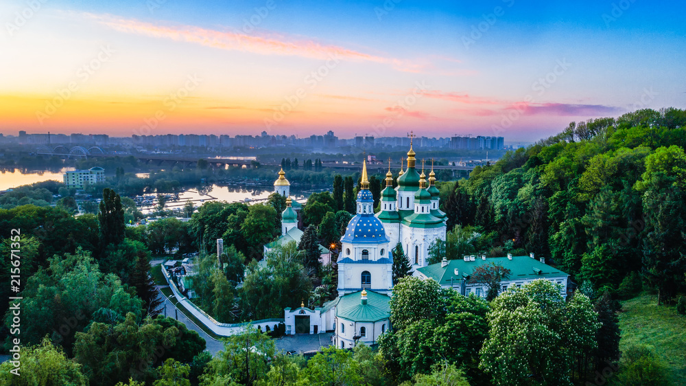 Vydubetsky monastery from the height Vydubetsky monastery from the height