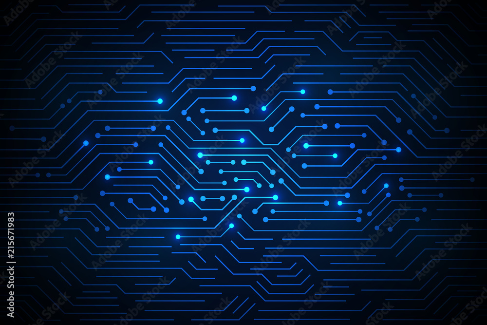 Abstract Technology Background , blue circuit board pattern