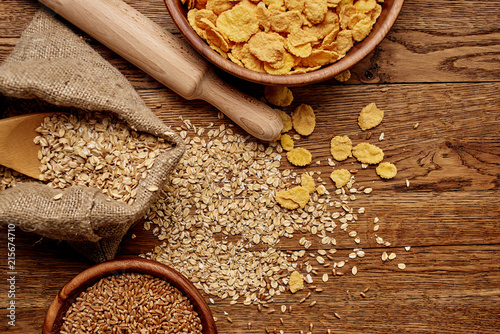 buckwheat in a wooden bowl