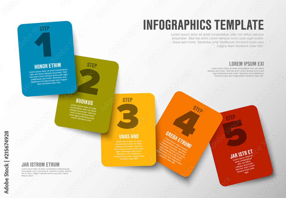 Colorful Rectangles Infographic Layout Stock Template | Adobe Stock