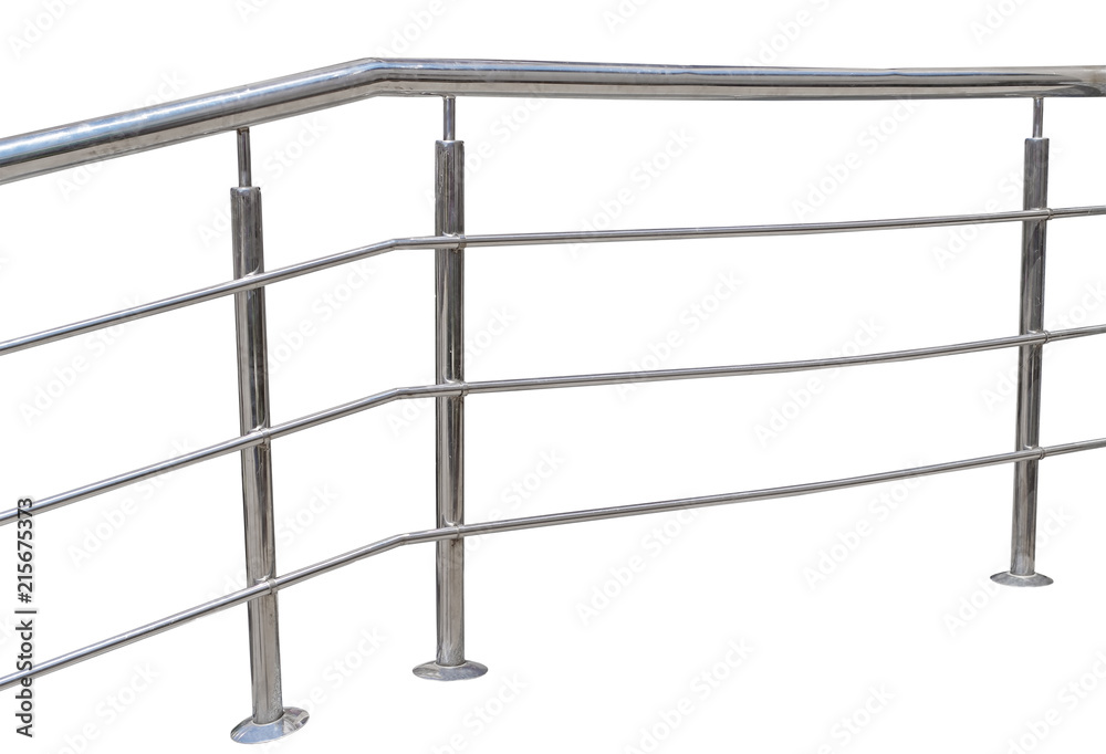 Chromium metal fence with handrail Chromium metal fence with handrail