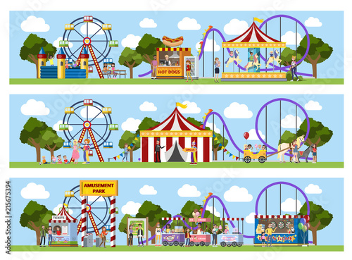 Amusement park illustration