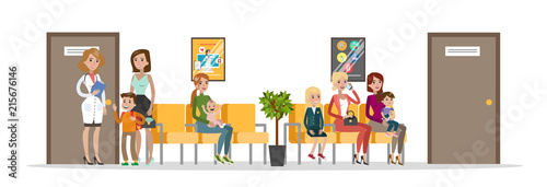 Waiting room in children hospital