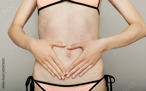 Heart symbol on belly