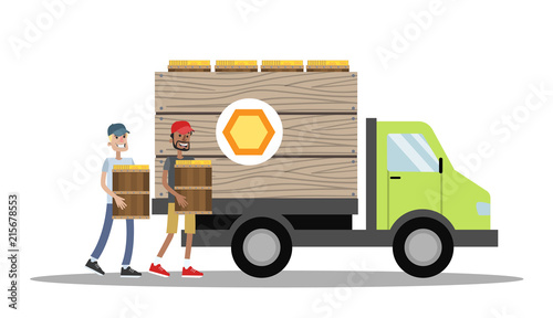 Big truck with honey