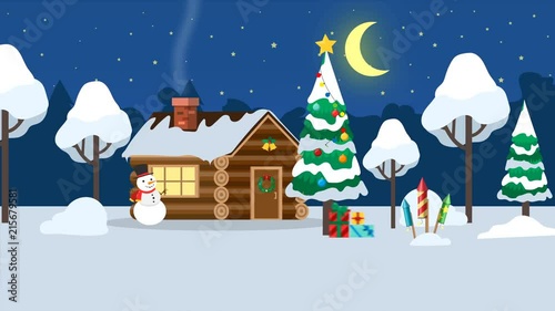 Christmas tree in the forest