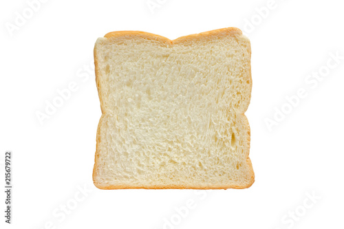 Sliced bread on white backg...