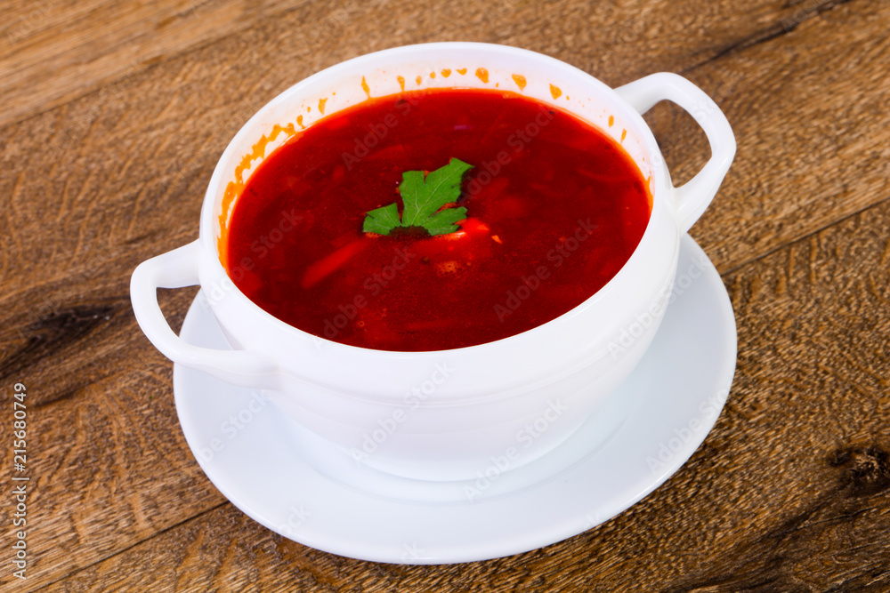 Russian cabbage soup - Borsht