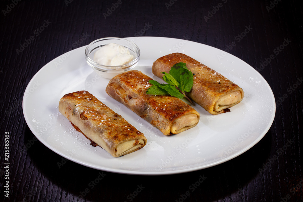 Delicious pancake rolls Delicious pancake rolls