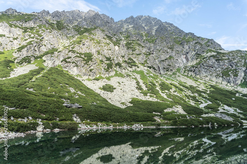 Obraz na płótnie Hike towards the highest mountain in Slovakian Tatras Gerlach w salonie