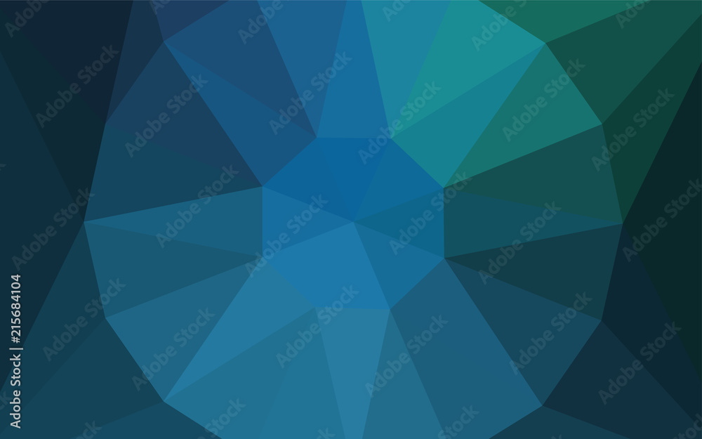 Light Blue, Green vector polygon abstract backdrop with a gem in a centre.