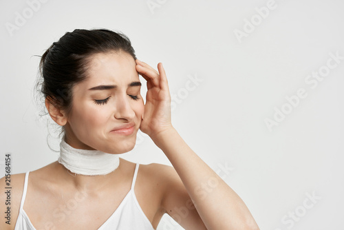 Wallpaper Mural woman is experiencing a headache medicine Torontodigital.ca