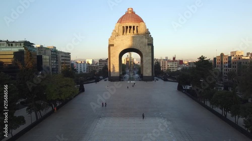 Aerial view of Monumento a la Revolucion in Mexico City