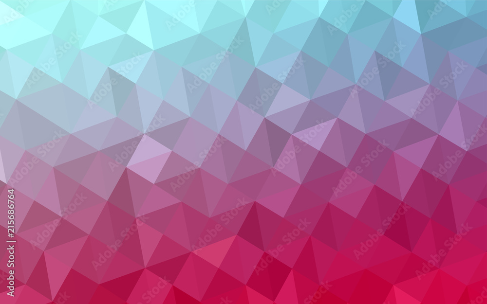 Fototapeta premium Light Blue, Red vector triangle mosaic cover.