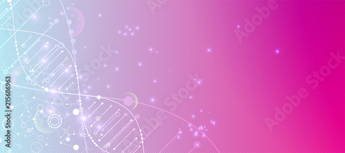 Bright scientific background. A creative idea for your business concept. DNA style.