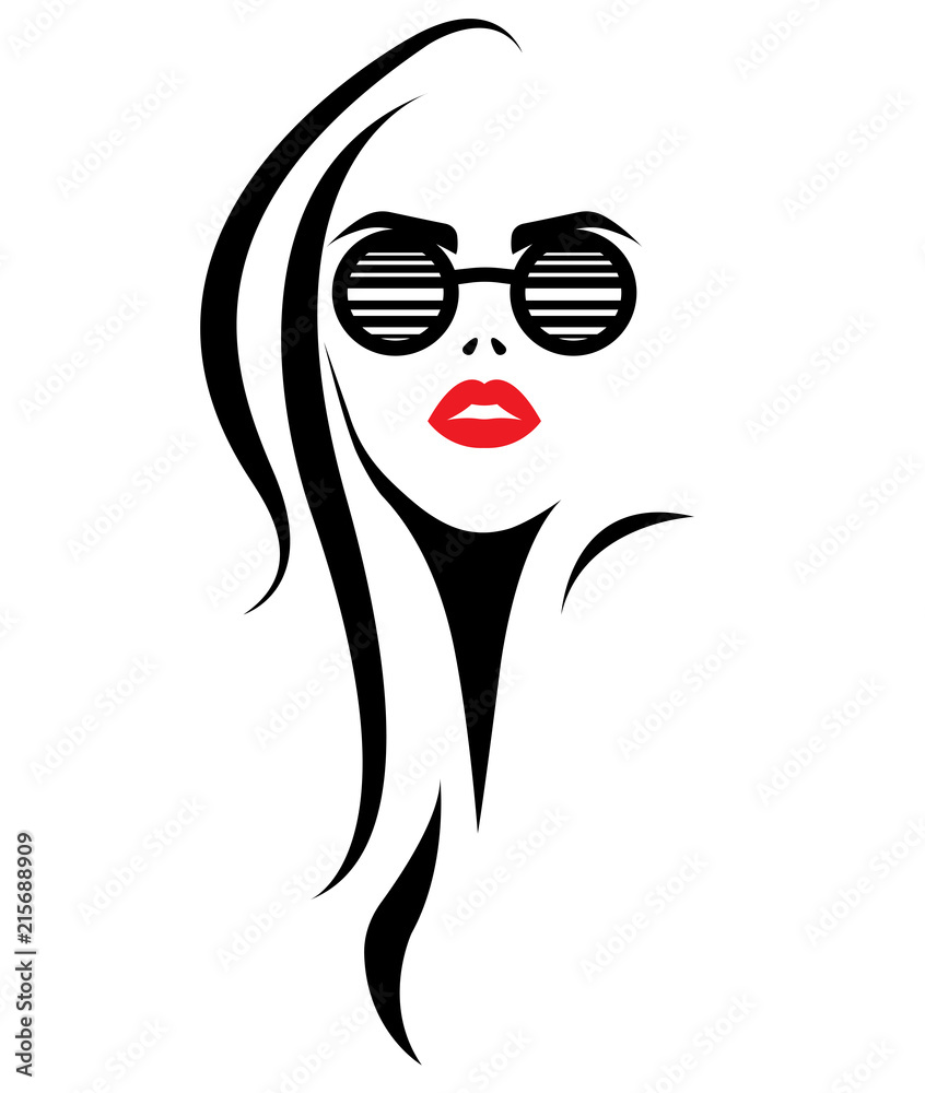 illustration vector of women silhouette black icon on white background illustration vector of women silhouette black icon on white background