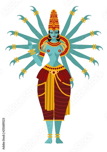 indian goddess with arms