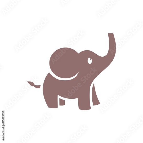 Cute little one, baby elephant icon