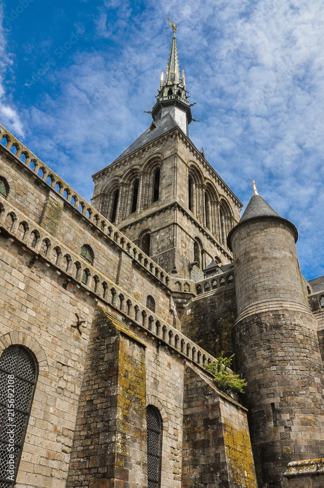 Tower of the Abbey of Mont Saint-Michel, France, Europe