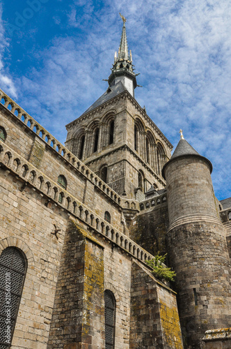 Tower of the Abbey of Mont Saint-Michel, France, Europe