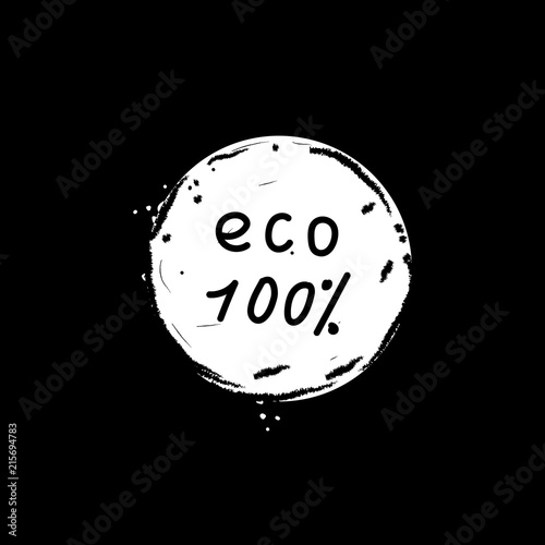 Eco 100 percent vector icon