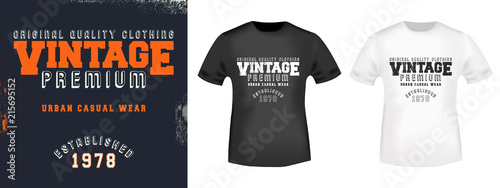 Vintage t shirt print stamp