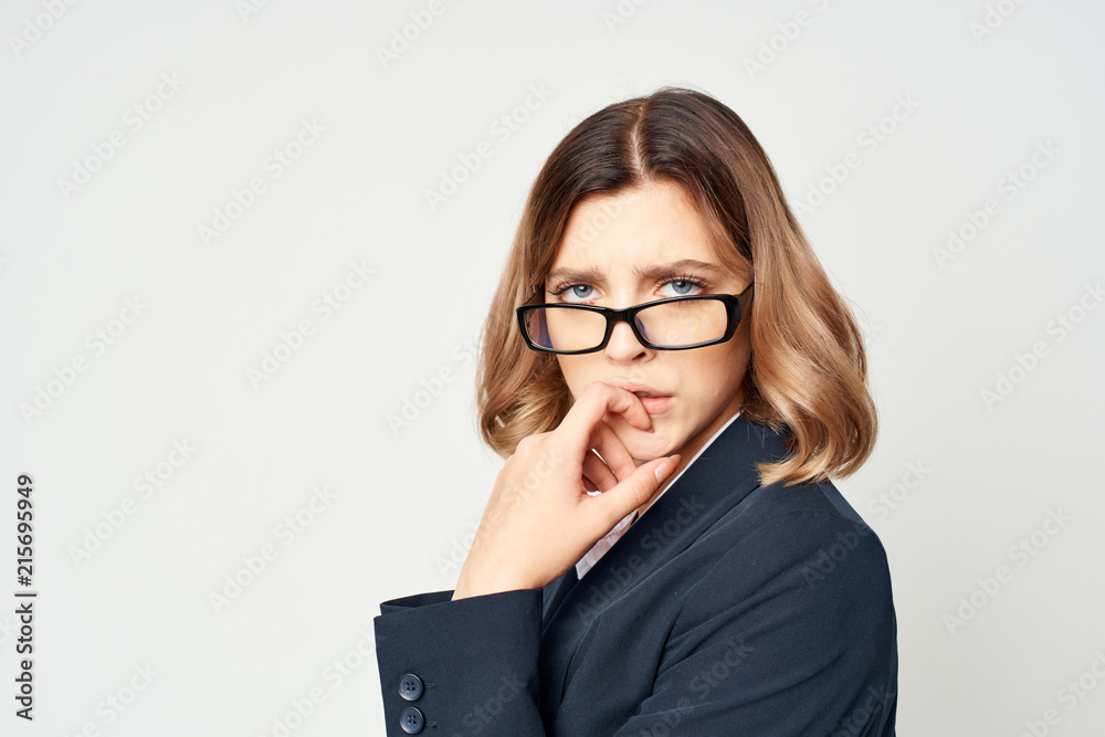 business woman with glasses portrait