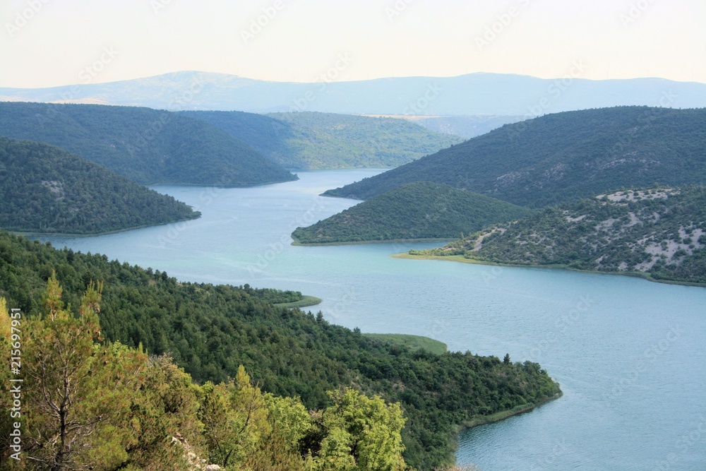 view on lake Visovac, N.P. Krka, Croatia