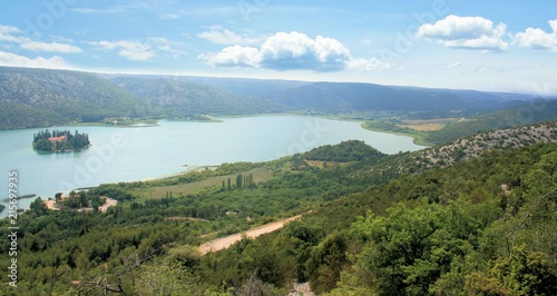 view on lake Visovac, N.P. Krka, Croatia