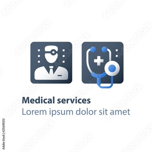 Medical professional support and guidance, doctor online, healthcare service app, fast help