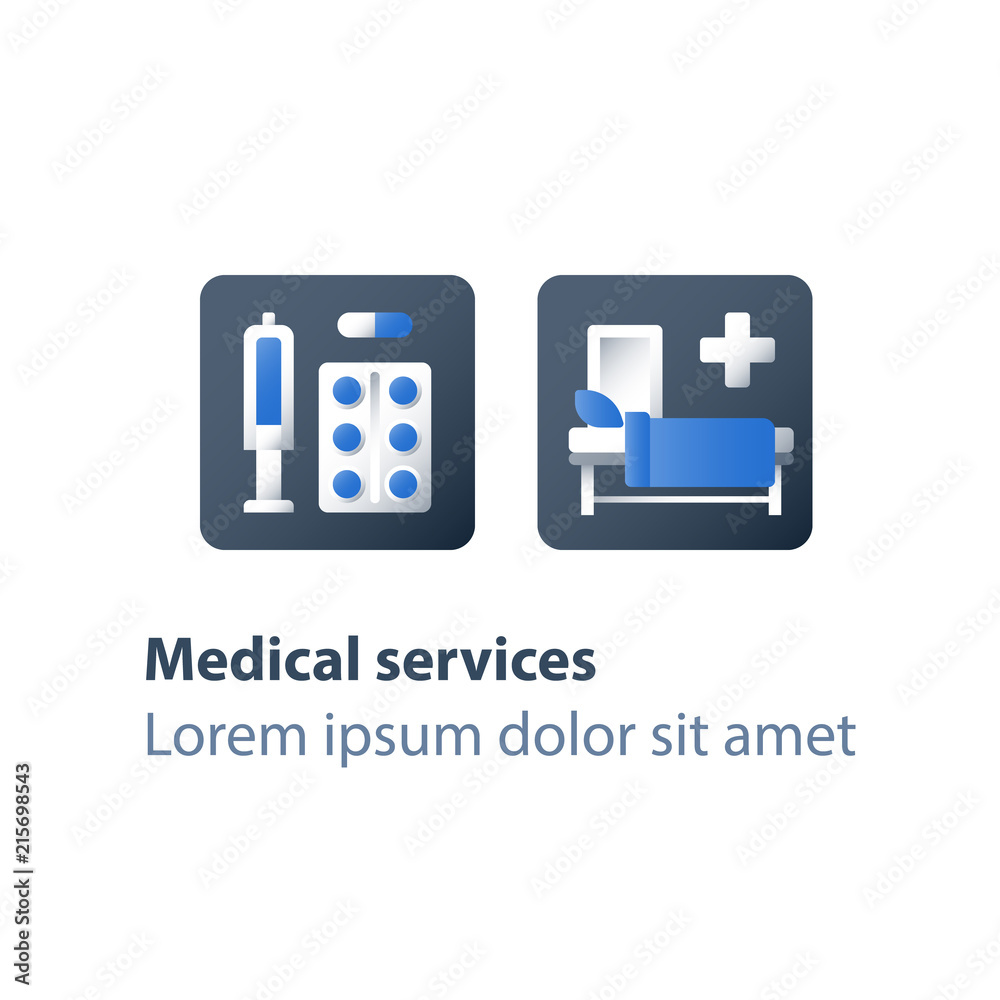 Preventive vaccination, pharmacy and medicine, medical drugs, antibiotics capsule, painkiller pills, medication therapy