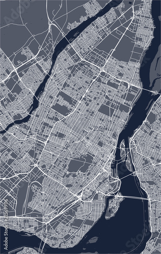 vector map of the city of Montreal , Canada