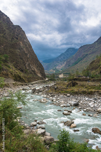 A small mountain river, Nepal.