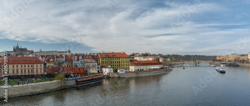 Panorama of Prague from Charles bridge