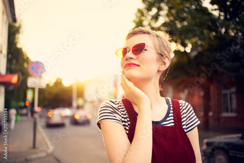 woman with glasses